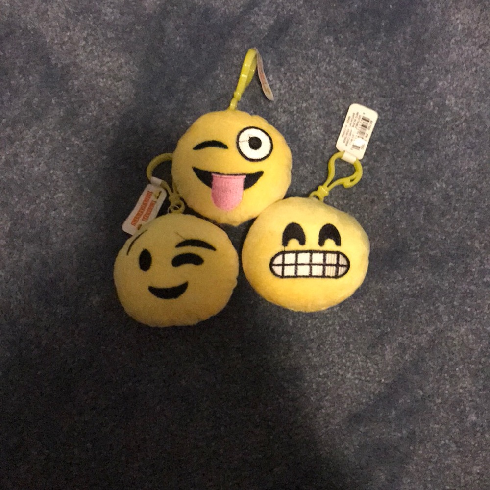 Emoji keychain plush